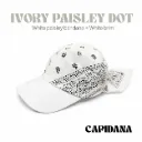 IVORY PAISLEY DOT BANDANA